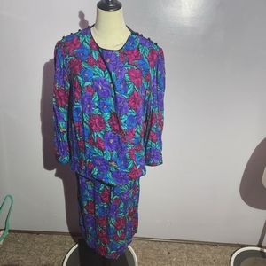 damon floral 3/4 sleeve dress plus size 18w